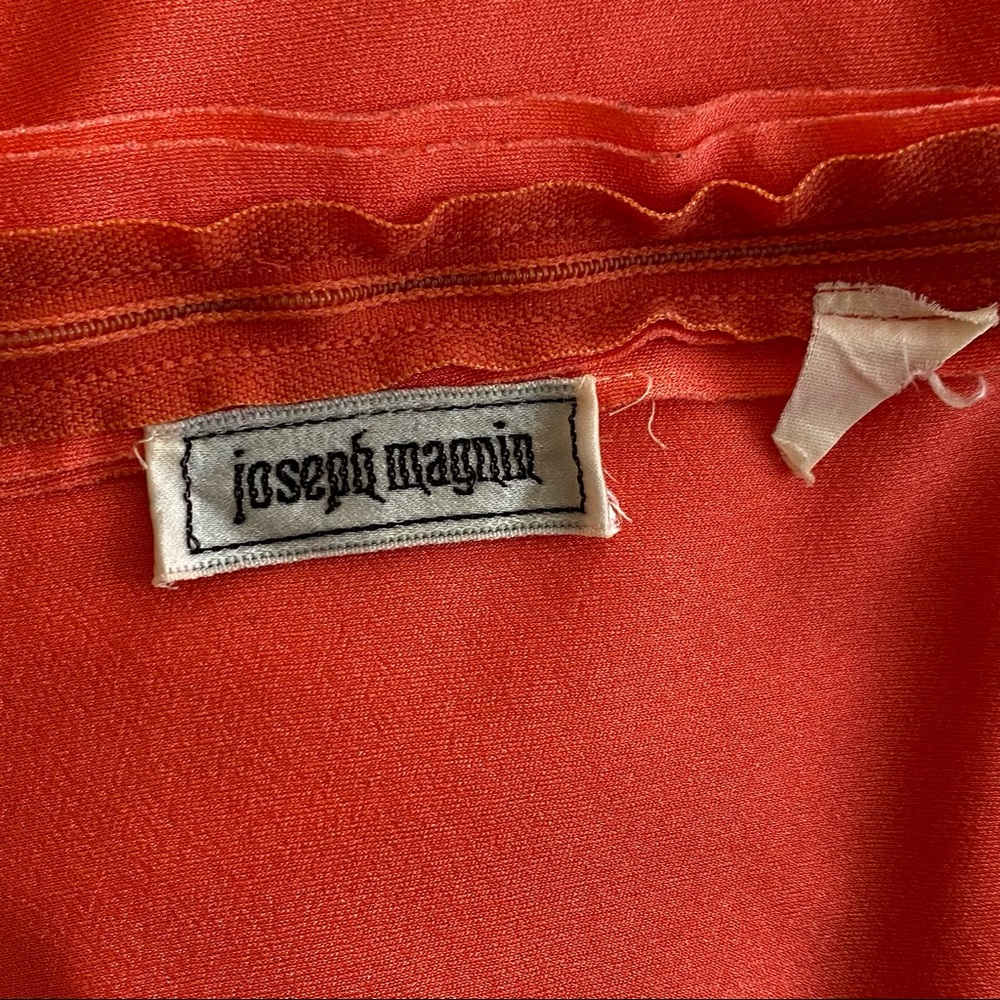 Vintage I.Magnin 70s Grecian Goddess Flowy Maxi Gown Halter Slip Dress Kaftan - Picture 3 of 11